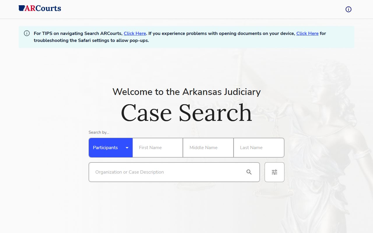 Grant County inmate population Search ARCourts case lookup portal